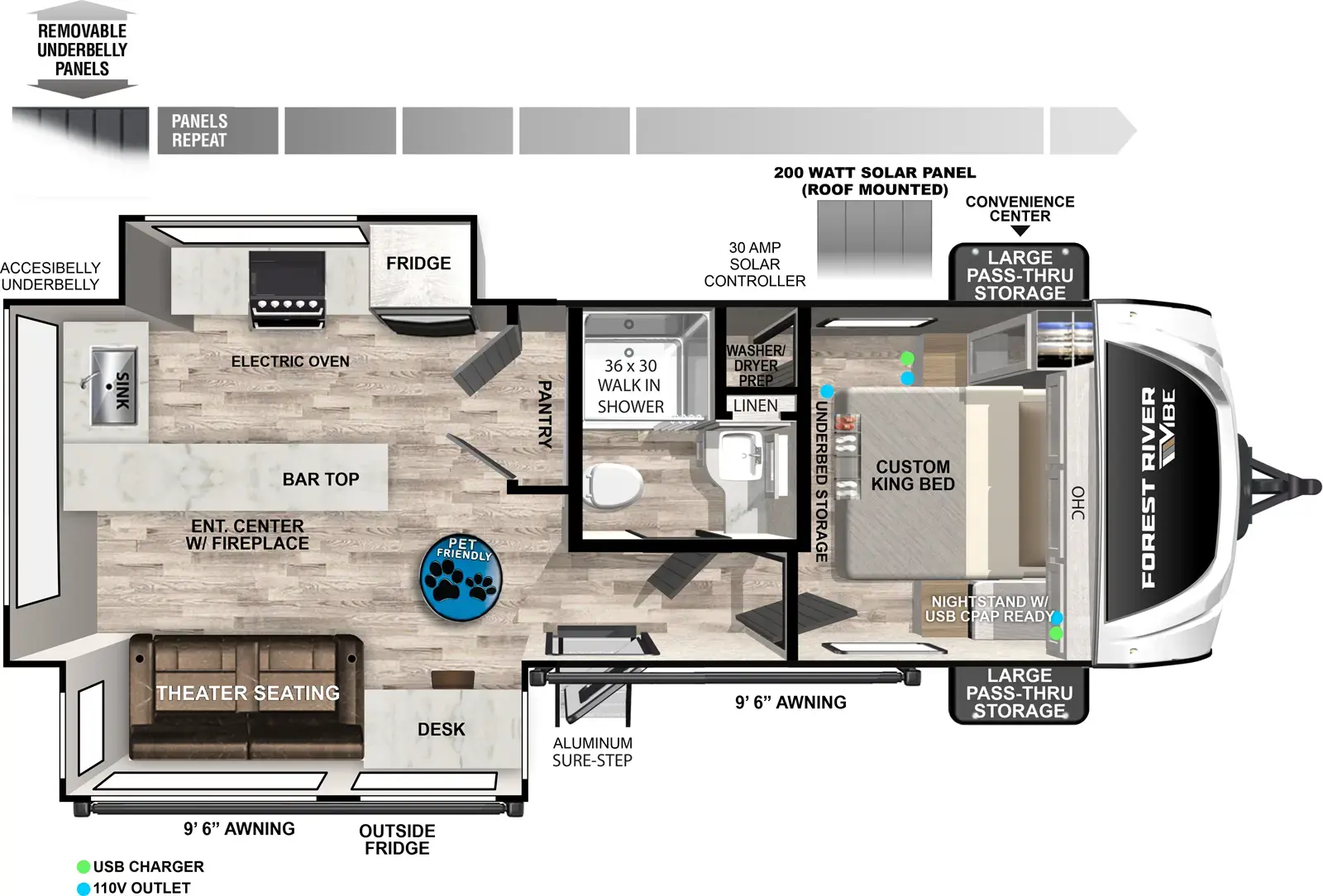 Vibe 2500SP Floorplan